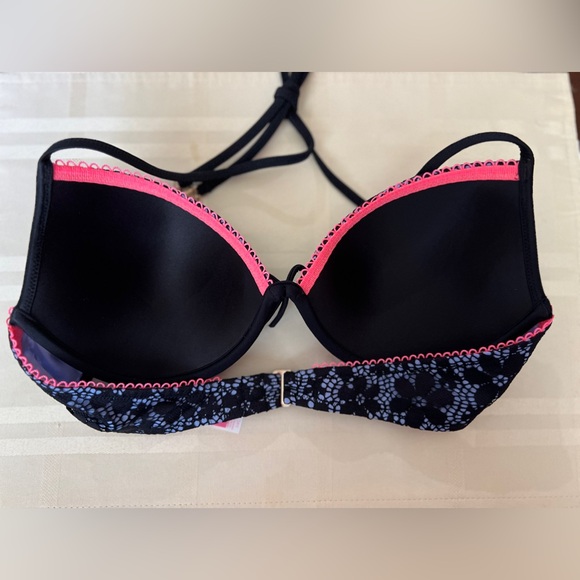 Victoria's Secret lace & daisy print push-up bikini top - 34C - NWT - Picture 2 of 10